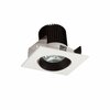 Nora Lighting 2" Iolite LED Sq. Adj. Cone, 10-Degree 800lm/12W, 3500K, Specular Clear/Matte White NIOB-2SC40QBW